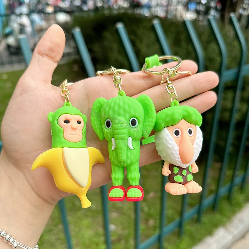 Italian Brainrot Animals PVC Keychain Funny Bags Pendant Abstract