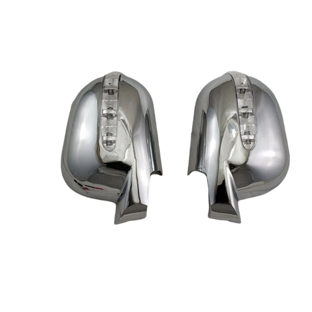 

A42M-1Pair Car Rearview Mirror Covers With LED Line For Mercedes-Benz M-Class W163 ML Class 1997-2005 Side Door Mirror Trim