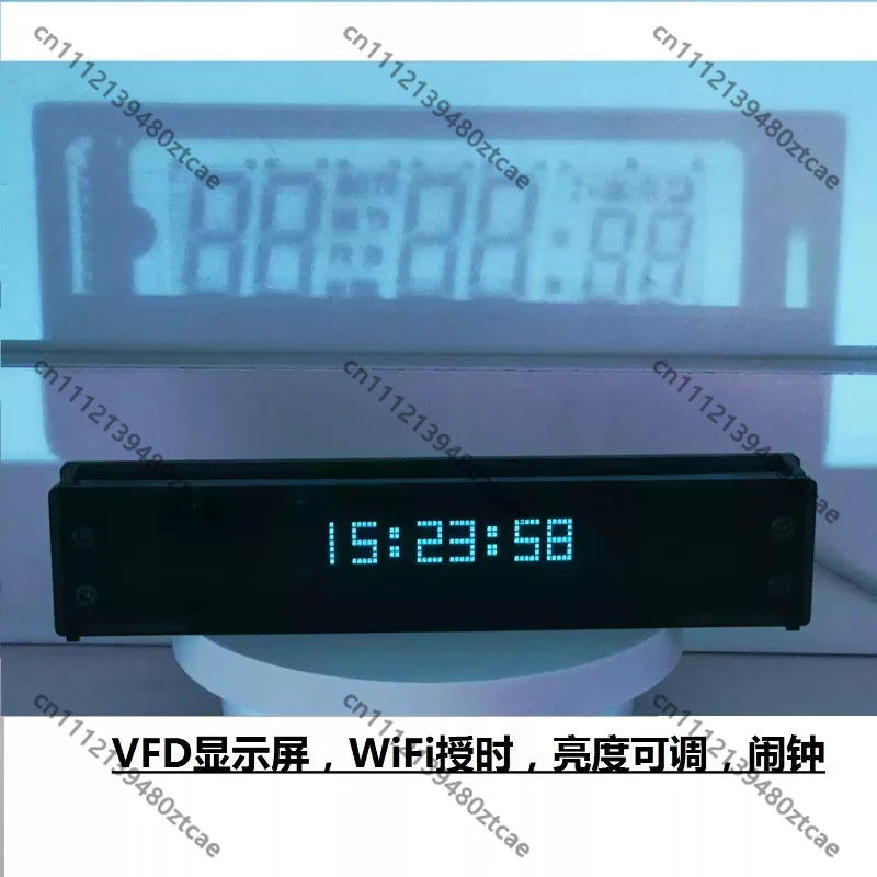 VFD Clock Creative Flip Style Desk Clock, Vacuum Fluorescent Display, WiFi Time Synchronization, Auto Time Calibration