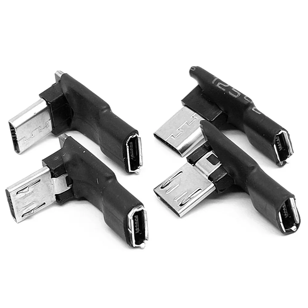 Micro USB Female to Micro USB Connector Adapter Plug L Shaped Micro USB Male to Female Converter DIY