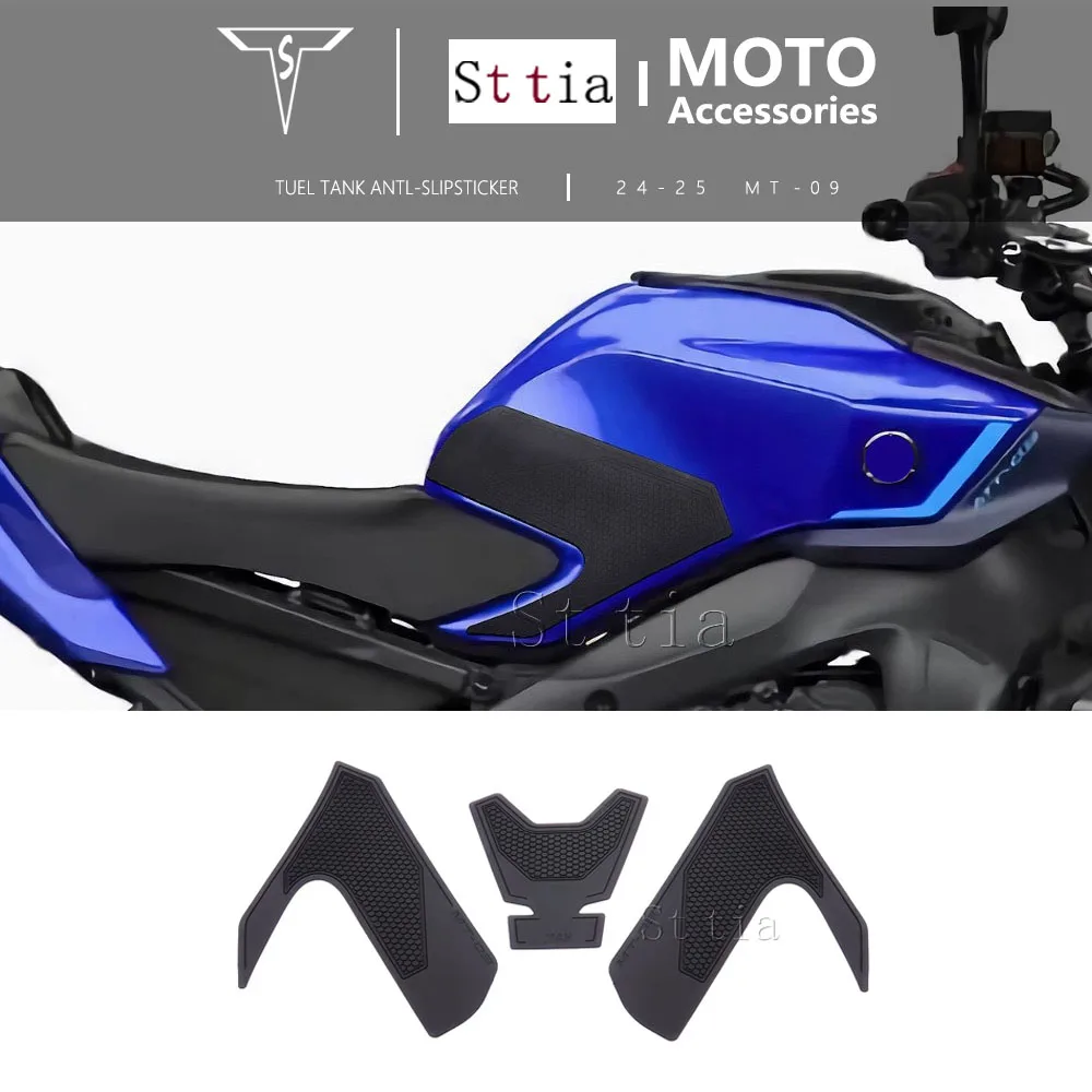 

Резиновая наклейка для YAMAHA MT-09 MT09 SP 2024 2025, боковая накладка на бак мотоцикла, наклейки против царапин