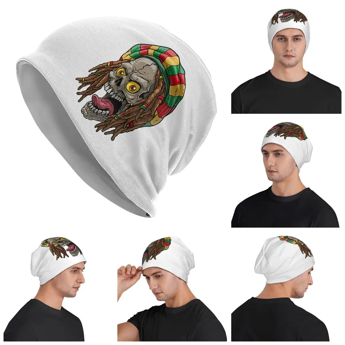 Jamaica Rasta Jamaican Men Women Adult Beanies Caps Knitted Bonnet Hat Warm Fashion Autumn Winter Outdoor Skullies Hats
