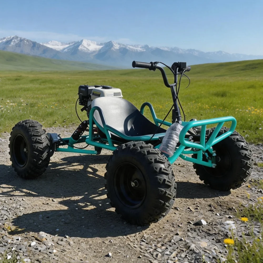 Adult Outdoor Racing Go Kart 212cc 4 Stroke Gas Engine Off-Road Chain Drive Sandy Grass Drift Buggy