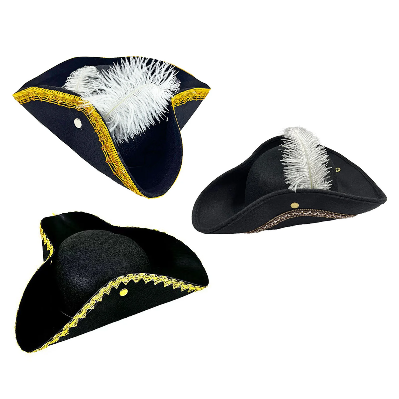 

Funny Cosplay Pirate Hat Tricorn Hat Role Play Captain Cap for Adult Halloween Pirate Themed Parties Masquerade Party Dress Up