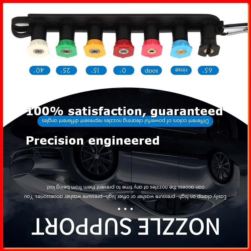 Pressure Washer Nozzle Tips Set with Nozzle Holder, 7 Nozzle Tips, 1/4 Inch Quick Connect, 4000 PSI-A13G