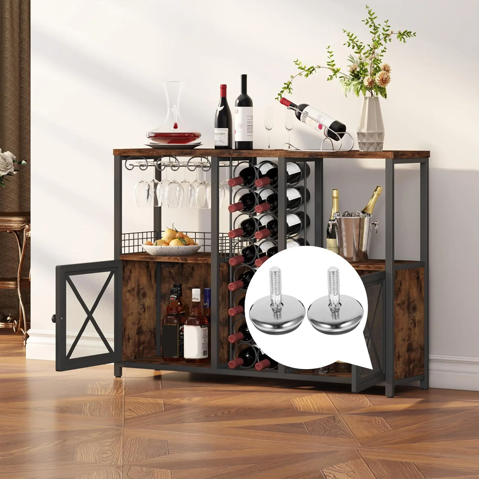 10Pcs Adjustable Furniture Leveling Legs Metal Material Safe Excellent Performance for Table Desk Chair Adjustable Feet Levelers