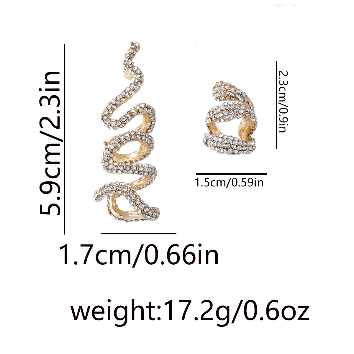 ZAA Orecchini di lusso con stampa in pelle di serpente con strass Gioielli vintage 2025 Accessori per ciondoli regalo per feste da donna alla moda