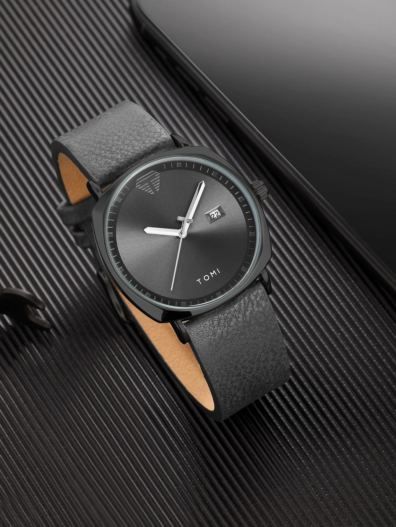 TOMI 3PCS Simple Business Men Watch Wallet Gift Box Set High Quality Classic Versatile Men Quartz Watch Clock Gifts Reloj