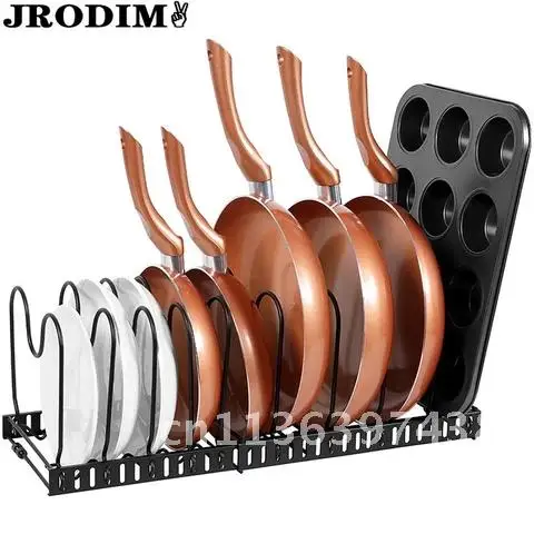 Rack Organizer Kitchen Cookware Drying Board Cutting Lid Pot Pan Holders Steel Stainless Expandable