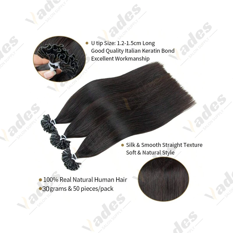 VEDES U تلميح وصلات شعر شعر طبيعي مفرود الكيراتين الطبيعي لحمات غير مرئية شعر ريمي للنساء 30 جرام/الحزمة 12 "14" 16 "20"