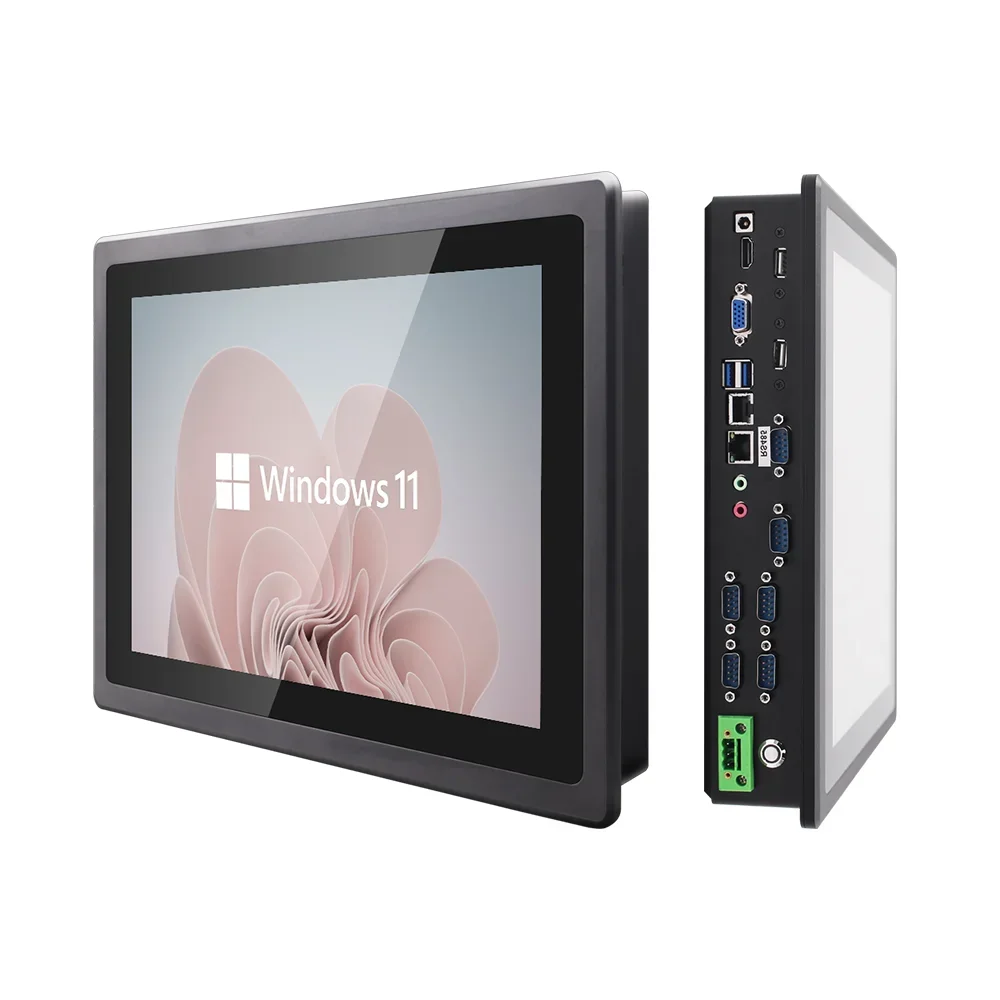 15.6 17.3 21.5 Inch Ip65 Window/Android/Linux Touch Screen Rugged All In One Pc Fanless Embedded Industrial Panel Pc