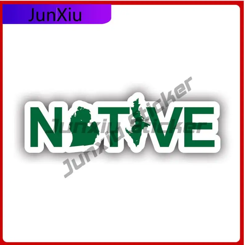 

Michigan Native Sticker Uv Protected Decalsgreat Laker Wolvernine Pride Mi Car Sticker Vinyl Decal Waterproof Durable For Car