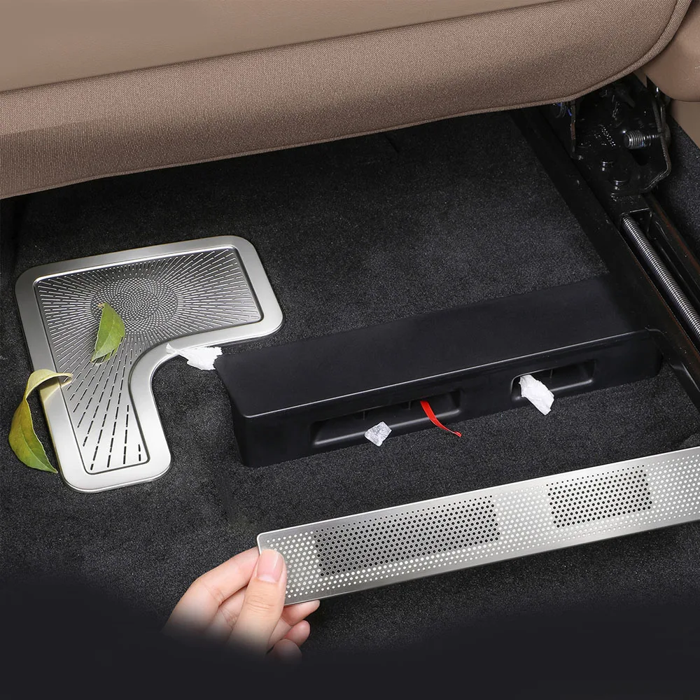 4 Pcs Underseat Ventilation Mask Automotive Modification Parts Fit For Li Lixiang i6 i8 Stainless Steel Dust Cover 4