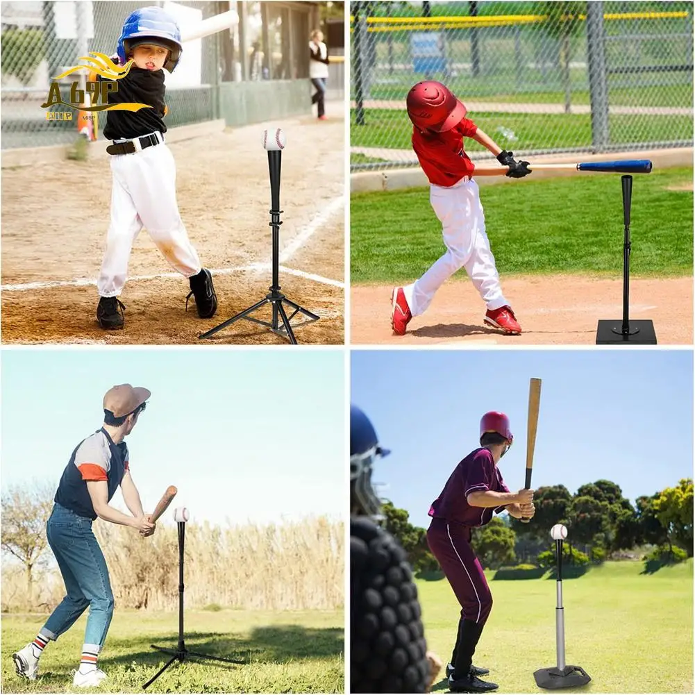 support-de-balle-de-baseball-a69p-1-reglable-en-hauteur-pour-entrainement-25-a-395-pouces-ideal-pour-l'entrainement-au-frappeur-et-le-tee-ball-en-deplacement