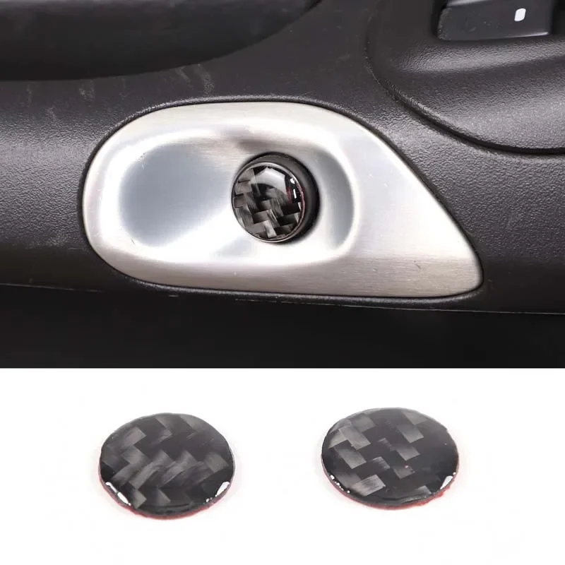 

For 2005-2013 Chevrolet Corvette C6 Soft Carbon Fiber Car Door Switch Button Sticker Car Interior Protection Accessories