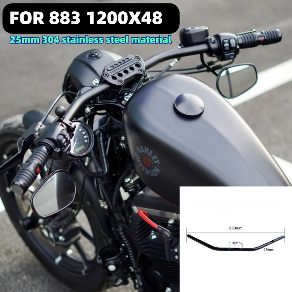 

Мотоциклетный руль-дрэгбар 25 мм для 883 1200X48 72 Dana Soft Tail Street Fighter, аксессуары для рулевого управления из нержавеющей стали