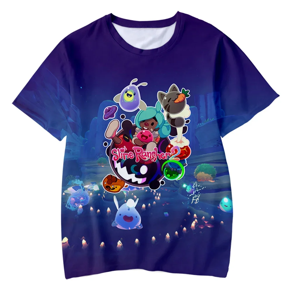 

New Slime Rancher T-Shirts Cartoon Game 3D Print Men Women Casual Fashion Oversized Short Sleeve Kids Tees Tops Clothing