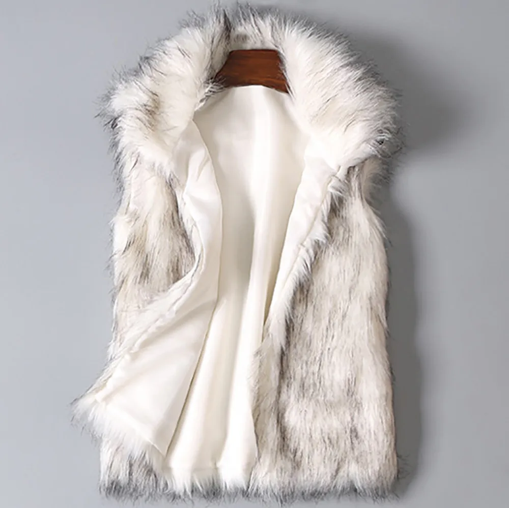 Winter Sheepskin coat for women Autumn Wool Faux Fur Vest Top Luxury Streetwear Sleeveless Stand Collar Fluffy Jacket 2024