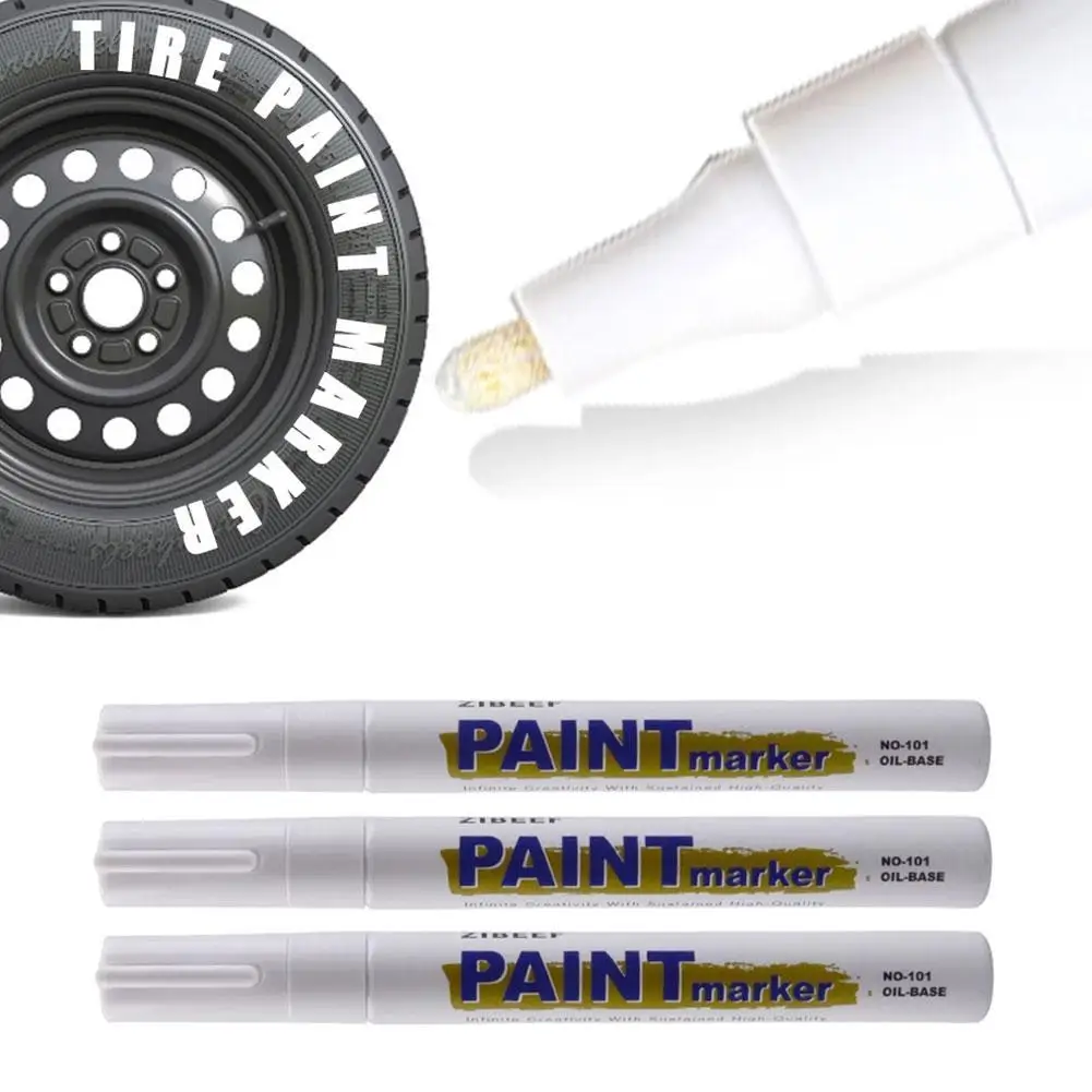 Tire Paint Repair Pen Marker DIY Glass Plastic Wood Etc Paint Pens Paint Refinisher Oil-Based Ink Vivid Does Not Fade Easily