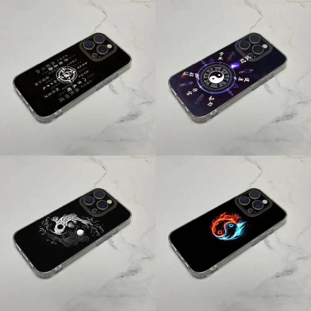 

Koi Fish Yin Yang Bagua Array Phone Case For iPhone 17,16,15,14,13,12,11 Plus,Pro,Max,Plus,E,SE4,Mini Transparent Box