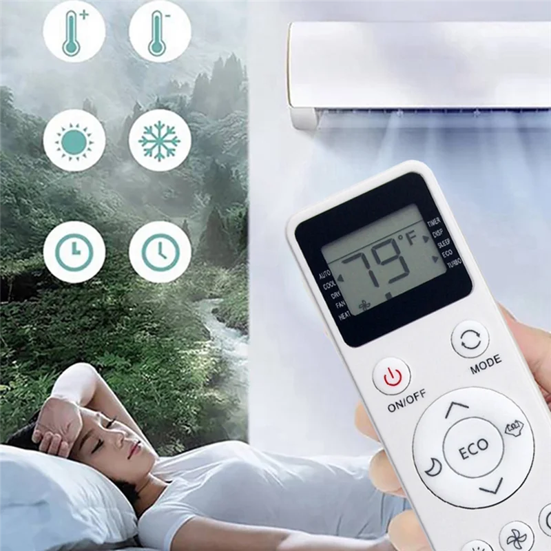 【التسريحات الأخيرة!】استبدل جهاز التحكم عن بعد AC EATC10RE2T-C لجهاز التحكم عن بعد لمكيف الهواء EQK EATC10RE2T-C