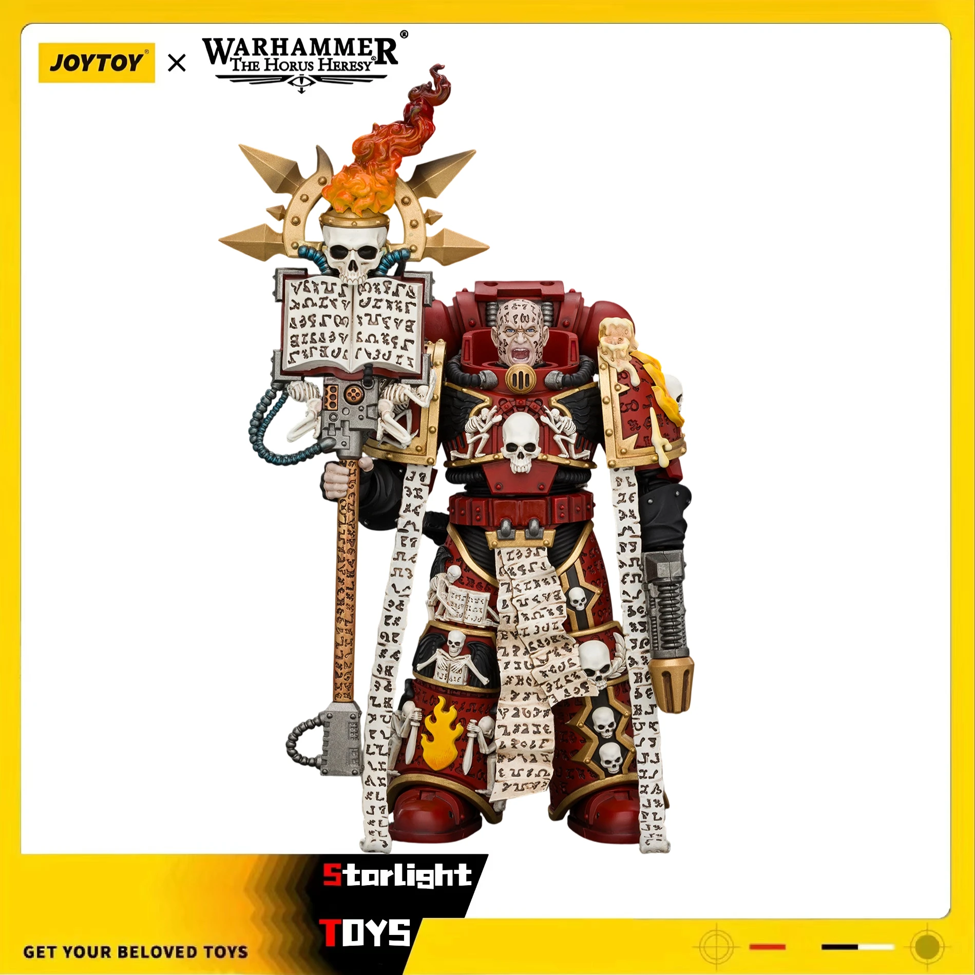 【Vorverkauf】JOYTOY Warhammer 40K Word Bearers Erebus, der dunkle Apostel, mit Crux Malifica und Plasma-Pistole, 1/18 Actionfigur