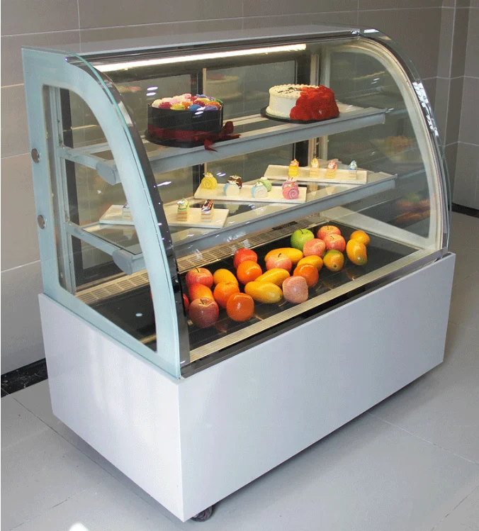 Commercial cakes display cabinet Cake crispe freezers foods cooler dessert Supermarket Refrigeration for cake shops