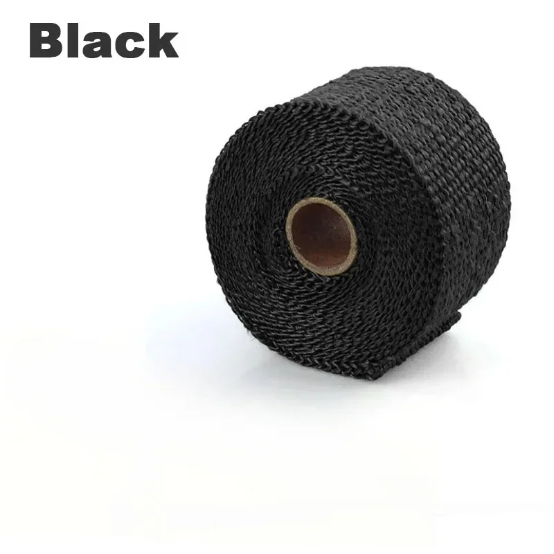 1PC 5m Exhaust Pipe Thermal Heat Wrap Roll Insulation Motorcycle Fiberglass Heat Shield Tape Insulation Cotton Banana Cloth