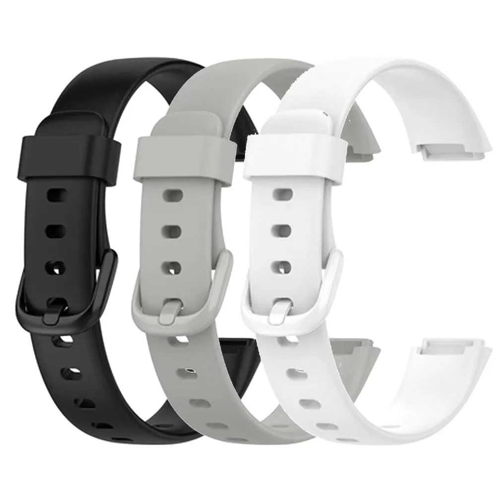 Correas de silicona suave para reloj Fitbit Luxe, repuesto de Correa de muñeca, accesorios de pulsera, 3 en 1