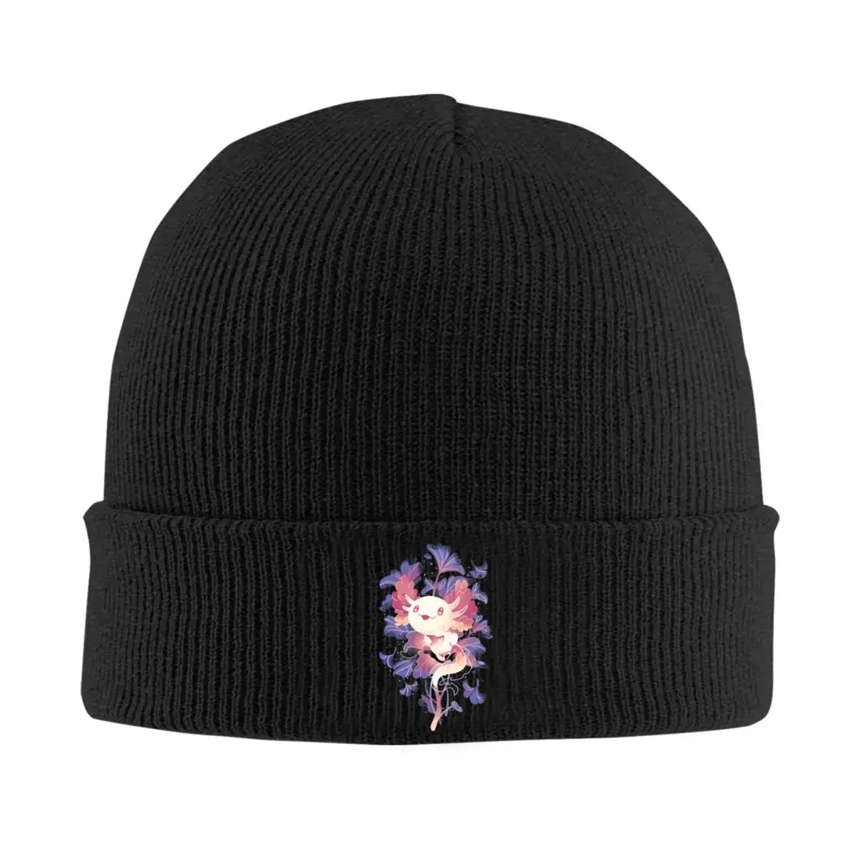 Axolotl Cute Knitted Caps Women's Men's Skullies Beanies Autumn Winter Hat Acrylic Mexican Salamander Animal Crochet Cap