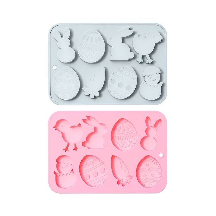 Easter Silicone Mold Chicken Rabbit Egg and Other Modeling Hand Soap Cake Mold Chocolate Mold