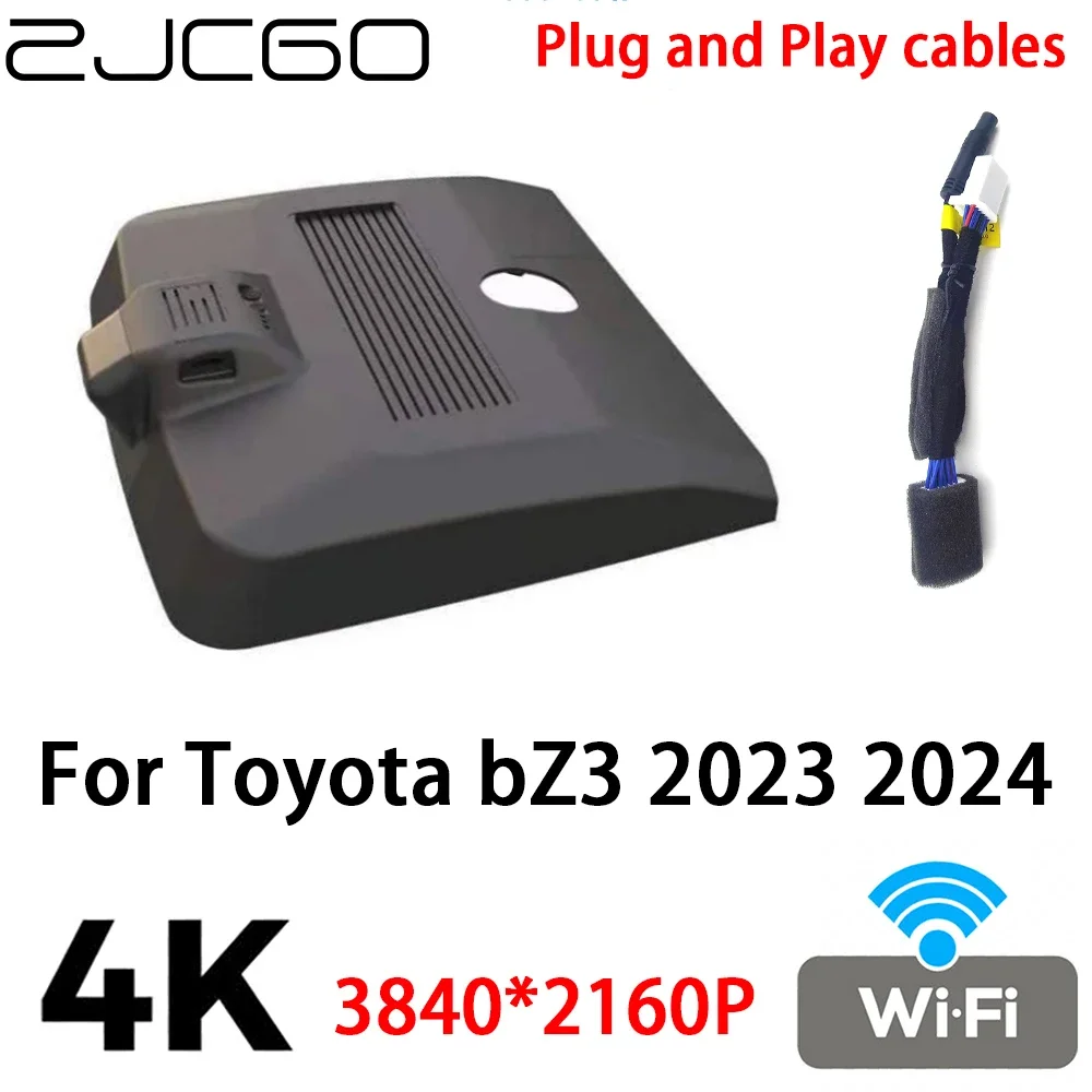 

ZJCGO 4K 2160P Car DVR Dash Cam Camera Video Recorder Plug and Play for Toyota bZ3 2023 2024