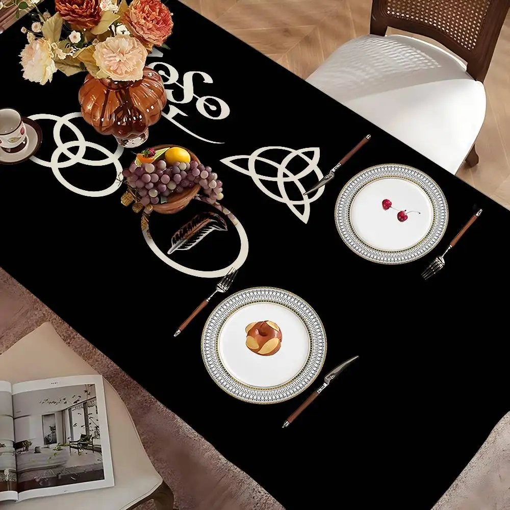British Rock Led Band Z-Zeppelines Rectangular Tablecloths Washable Wedding Party Kitchen Dining Living Room Birthday Table