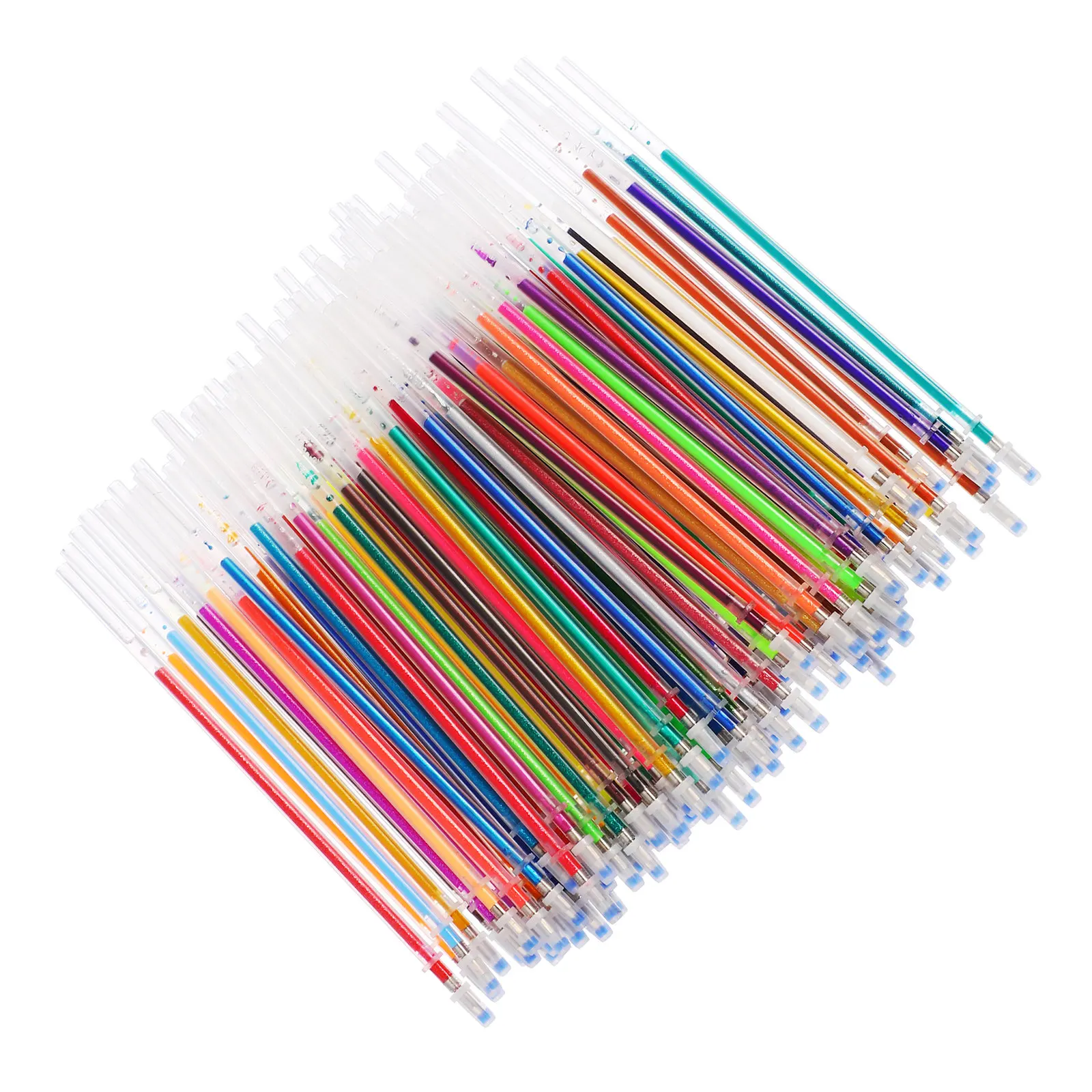 

100Pcs Colorful Gel Pen Refills 0.8mm Bulk Refill for Student Office School Supplies Drawing Doodling Scrapbooking