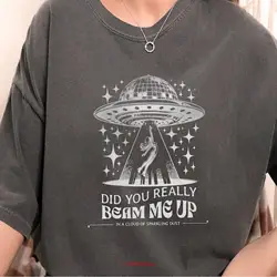 Did You Really Beam Me Up Down Bad T Shirt Eras Merch Tortured Poets Dep long or short sleeves