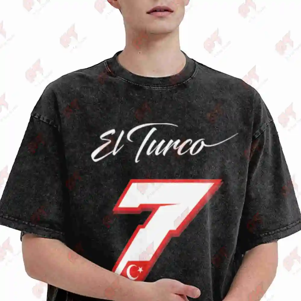 Toprak Razgatlioglu El Turco Number Vintage Washed Tee Pure Cotton T-Shirt