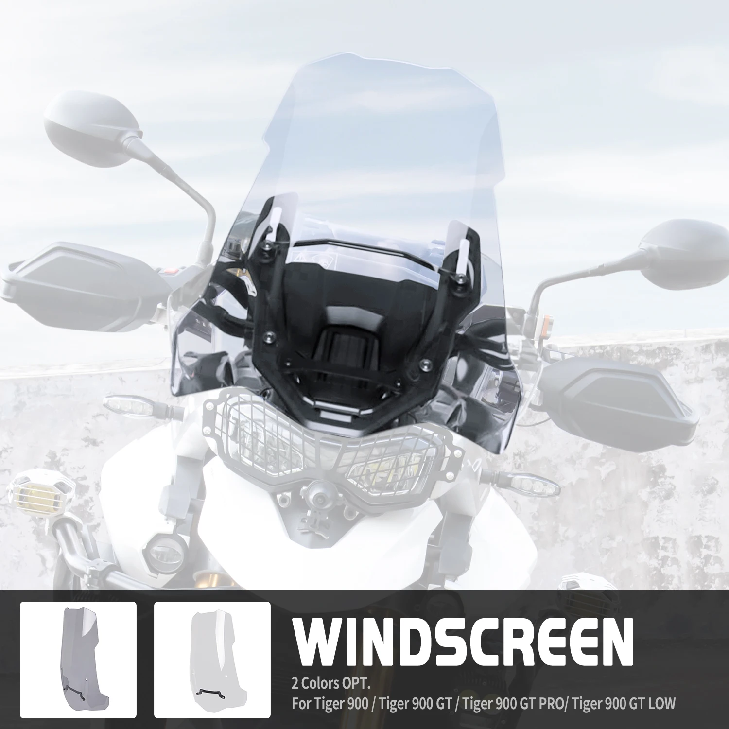 

For Triumph Tiger900 Tiger 900 GT PRO LOW RALLY 2020-2023 Motorcycle Wind Screen Shield Air Deflector Windshield Windscreen