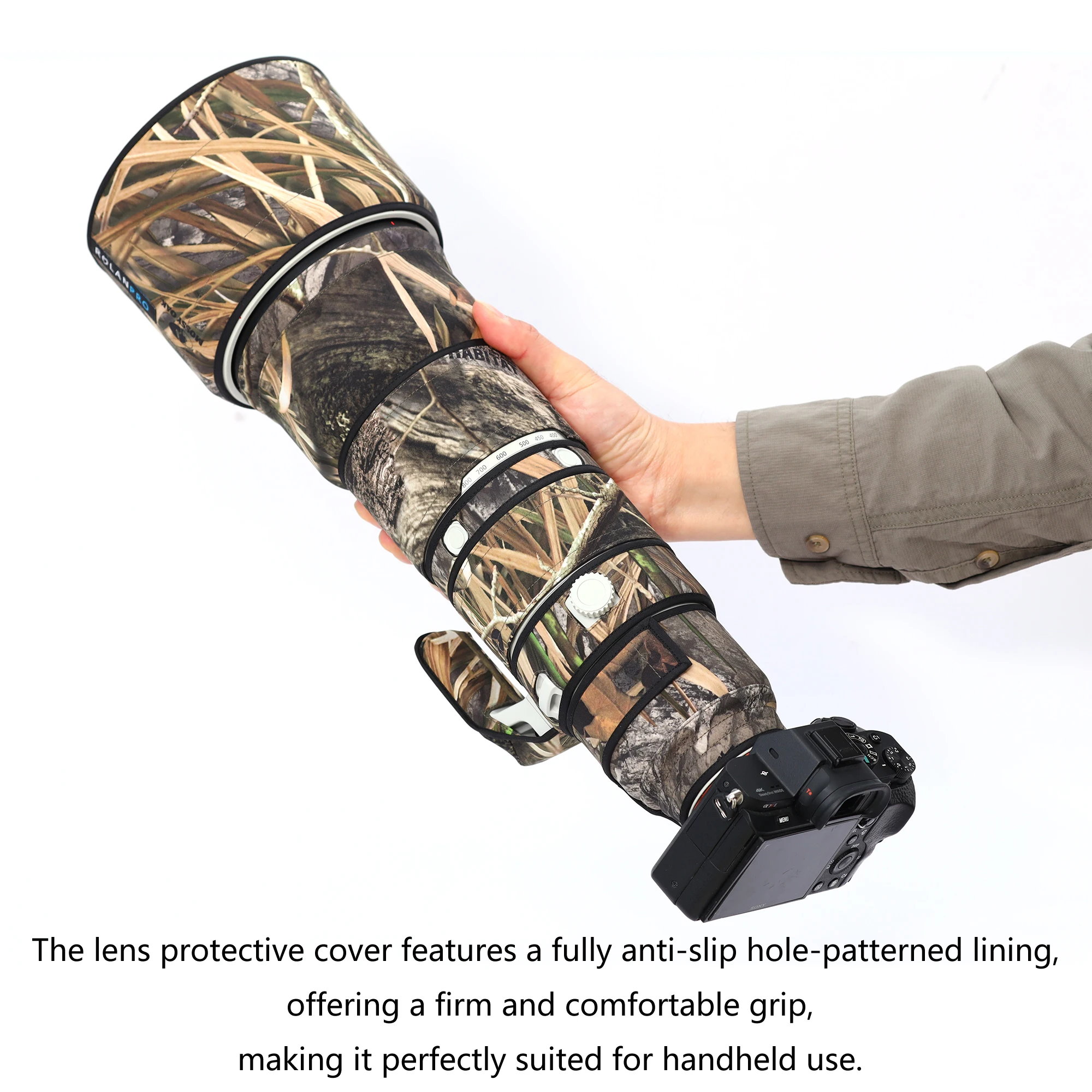 ROLANPRO Objektivmantel für Sony FE 400–800 mm F6,3–8 G OSS, wasserdichte, regensichere Objektivschutzhülle, Sony 400–800-Hülle, Regenschutz – Detail 6