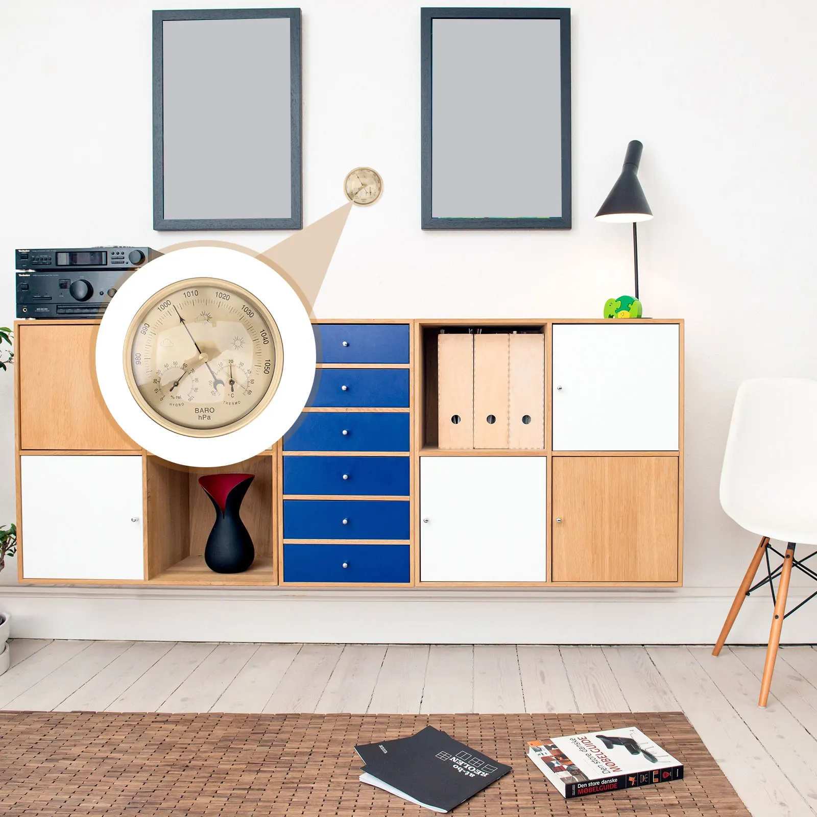 

Dial Type 3 in 1 Weather Station Barometer Thermometer Hygrometer for Measuring Atmospheric Pressure Temperature Humidity At