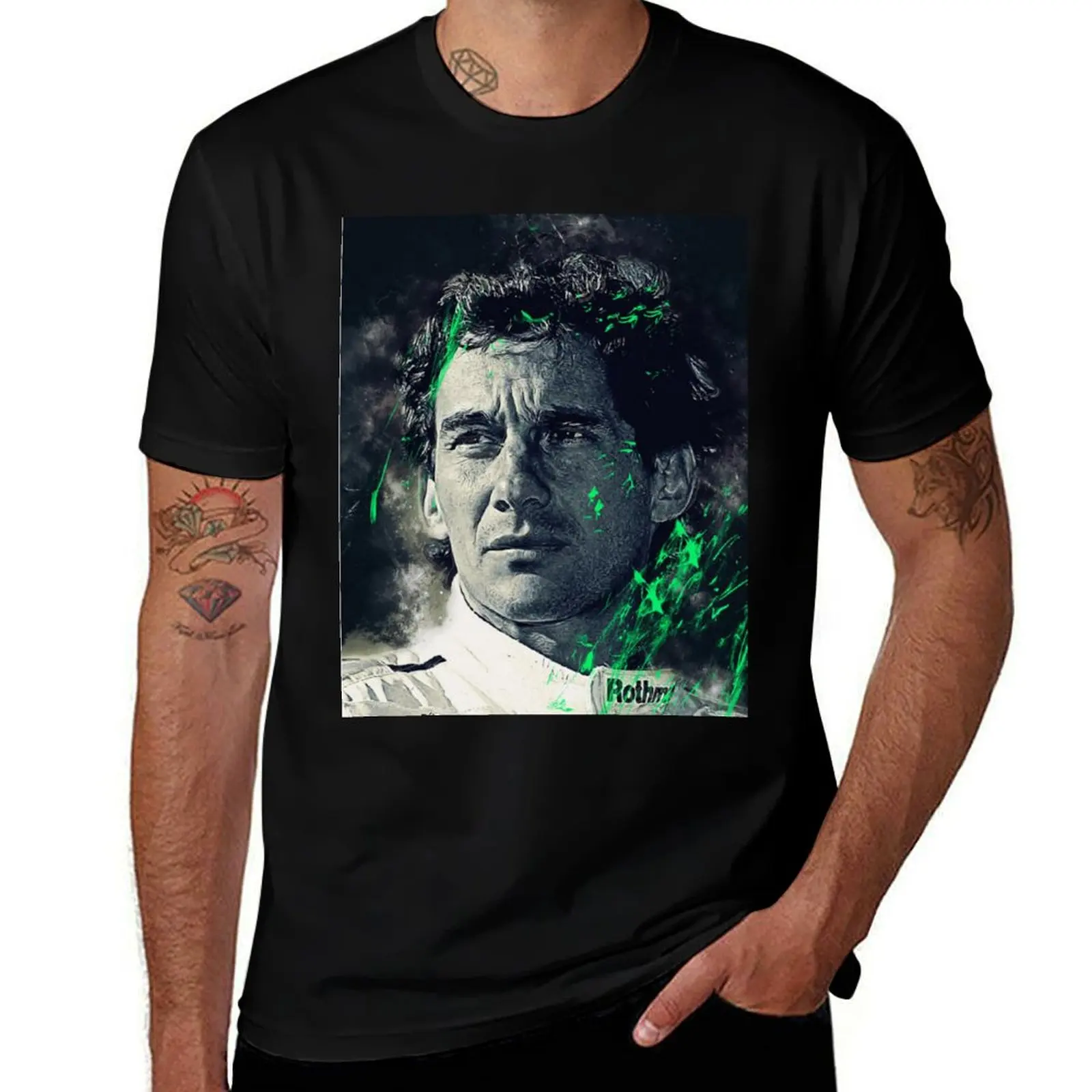 

Ayrton Senna Painting R.I.P T-Shirt shirts graphic Clothing mens graphic t-shirts anime