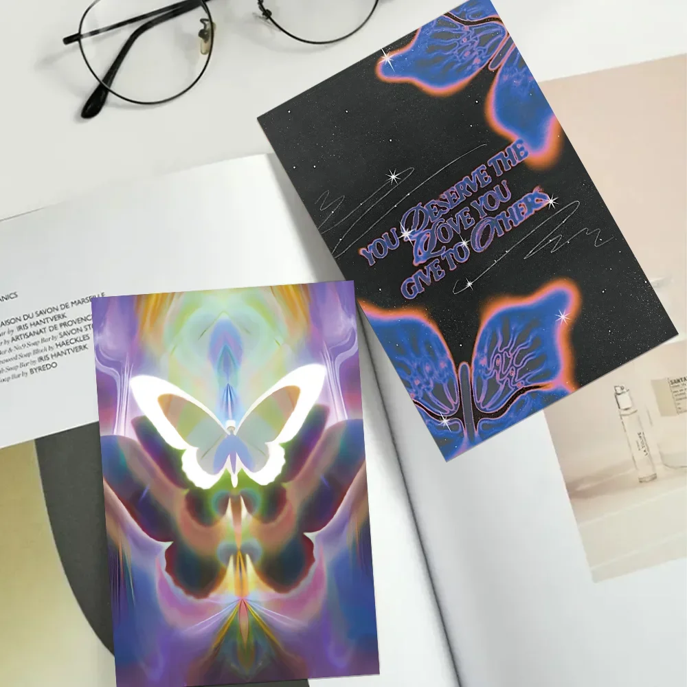 10 قطع من بطاقات بريدية على شكل فراشة مخدرة لغرفة النوم وغرفة النوم وديكور سطح المكتب وبطاقة رسائل هدية إبداعية