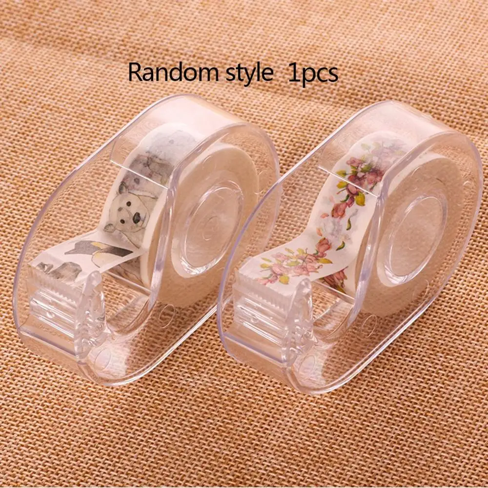 Mode Washi Papier Band Schere Bänder Kunststoff Transparent Band CutterSpecial Cutter Halter Schule Bürobedarf Dropshipping