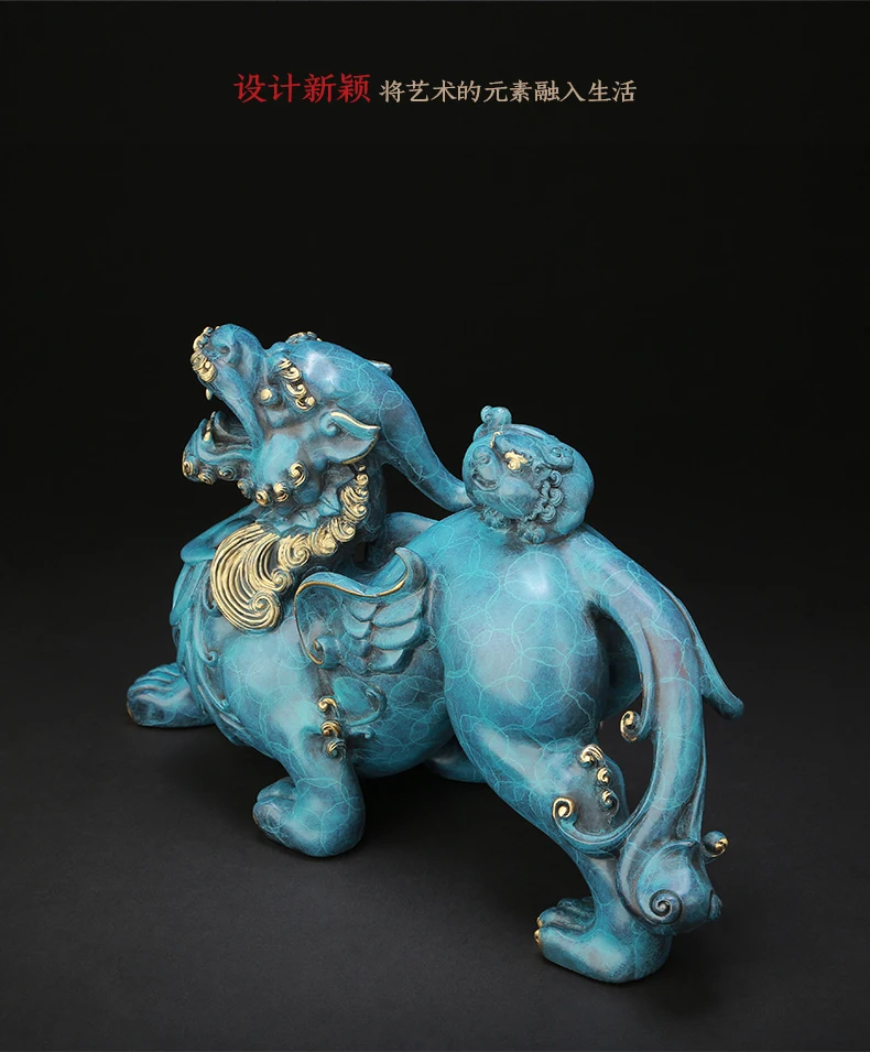 متجر المنزل شركة متجر التميمة تعويذة جلب الثروة المال حسن الحظ التنين بي شيو البرونزية النحت فنغ شوي تمثال ديكور