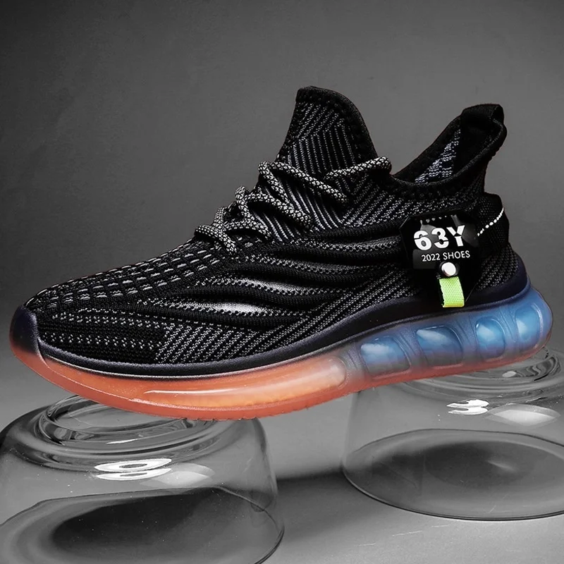 Men Casual Shoes 2023 Summer New Breathable Versatile Lightweight Running Shockproof Men Sports Shoes Thick Sole Walking Gym