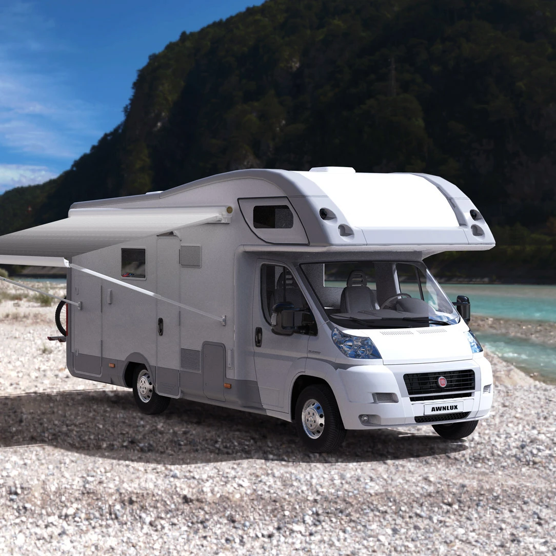 Anti Flap High Strength Motorized 2.5M Aluminium Alloy Caravan Awning