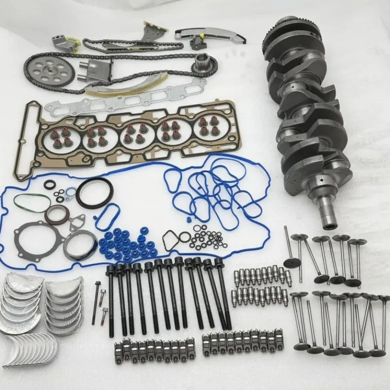 Engine Overhaul Rebuild Kit Compatible with Hummer H3 Crankshaft Valve Repair Gasket Set Piston Rings Timing Chain