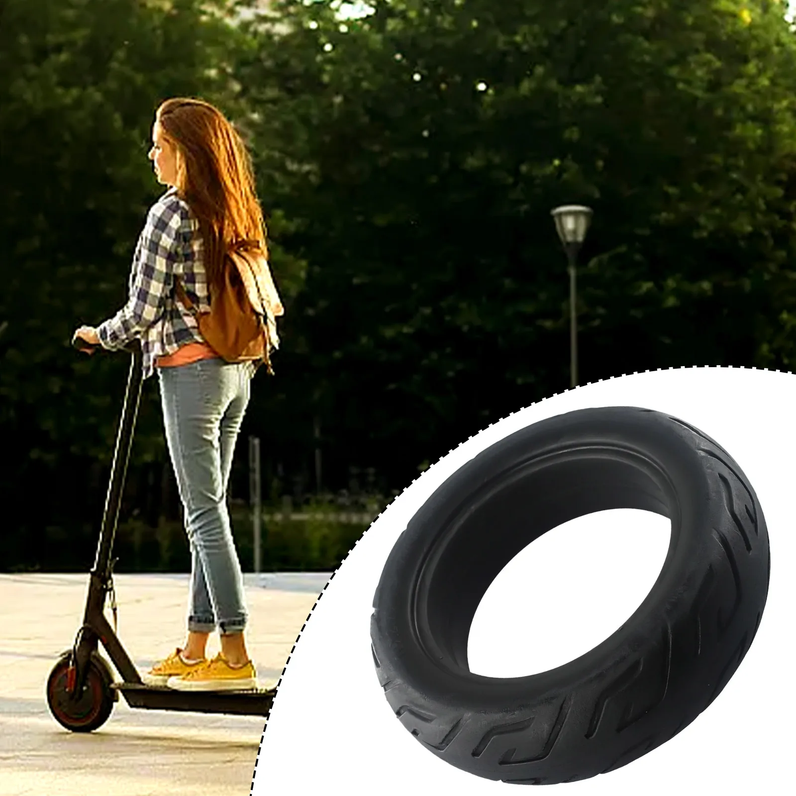 

E-scooter Solid Tyre 255X70 Functional Practical Rubber Solid Tire Useful 10 Inch 10x2.70-6.5 1pcs 70/65-6.5 Black