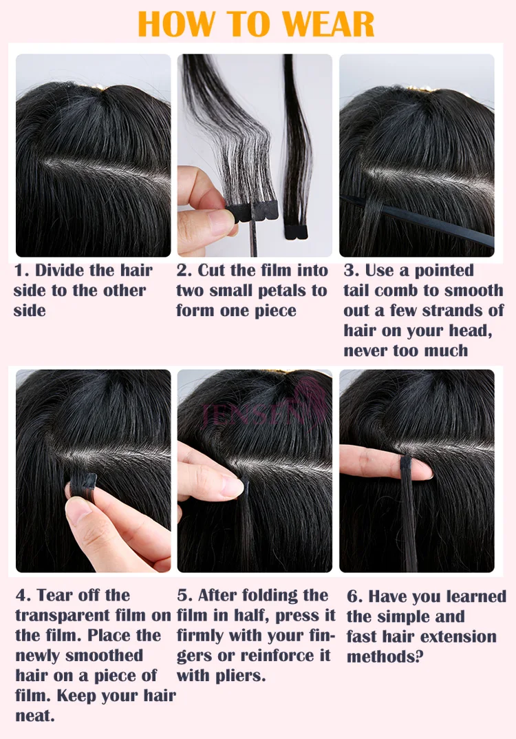 Mini Tape In Hair Extensions 100% Remy Natural Human Hair 16
