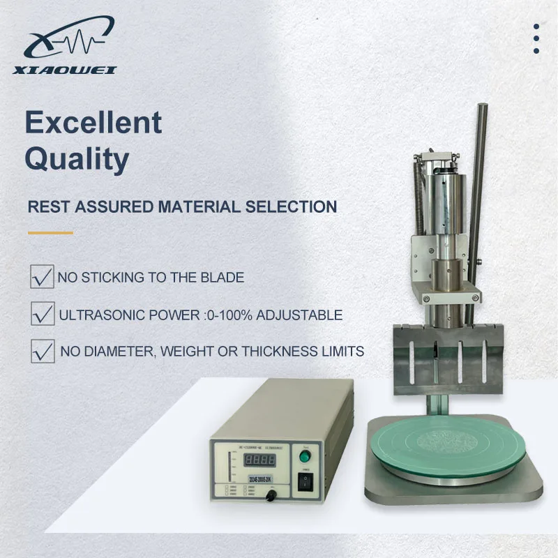 Food Processing Part Hand-press Ultrasonic Candy Cake Frozen Meat Slicer Ultrasonic Titanium Blade Food Cutting Machine