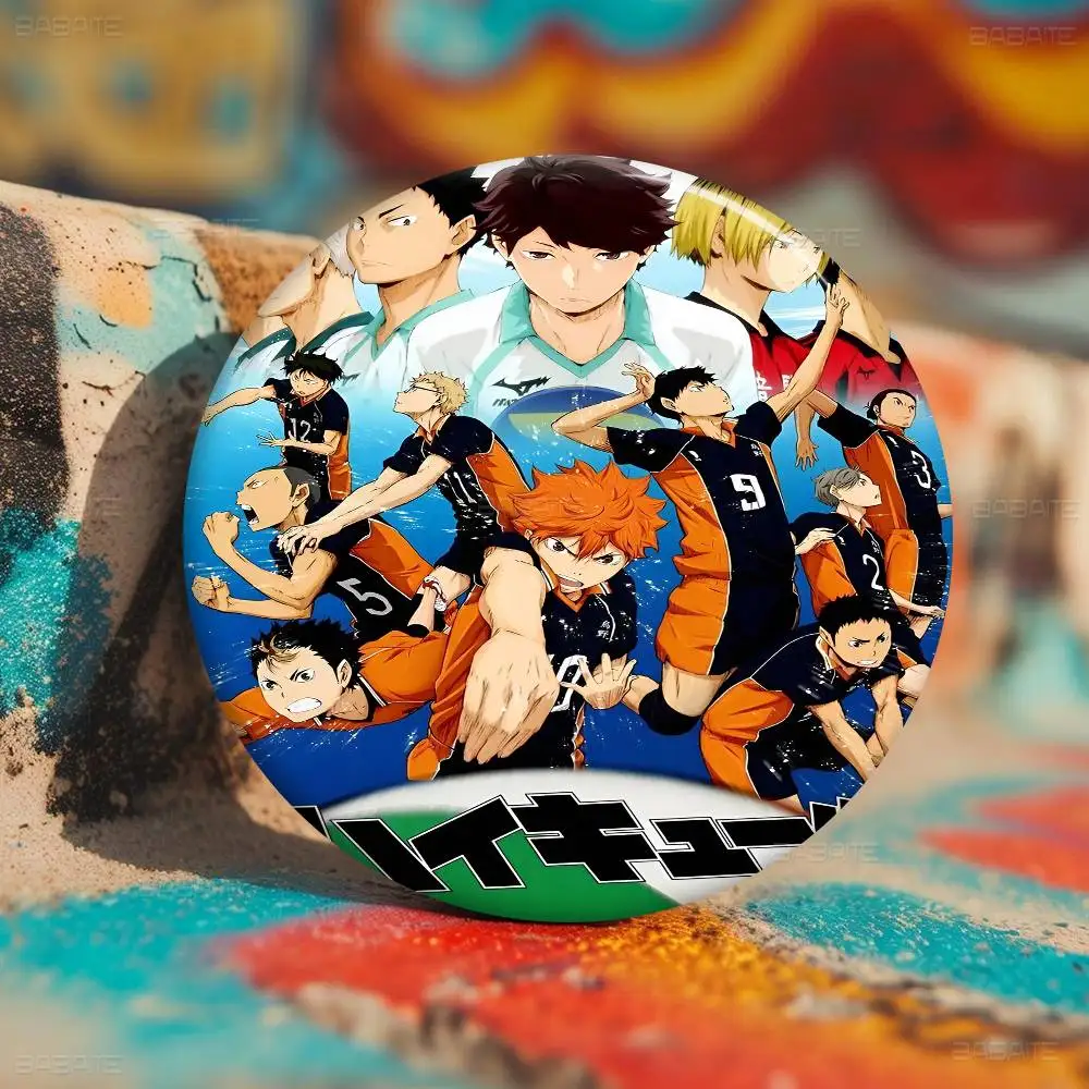 Haikyuu أنيمي شارات الإبداعية صفيح لينة زر دبابيس الحيوان أيقونة بروش التلبيب على ظهره شارة الملحقات دبوس